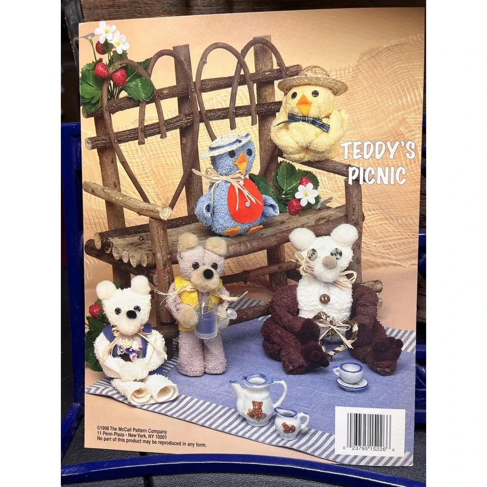 McCall's Bunny Brunch Pattern No. 15 226 Make party favors w/washcloths! Vintage